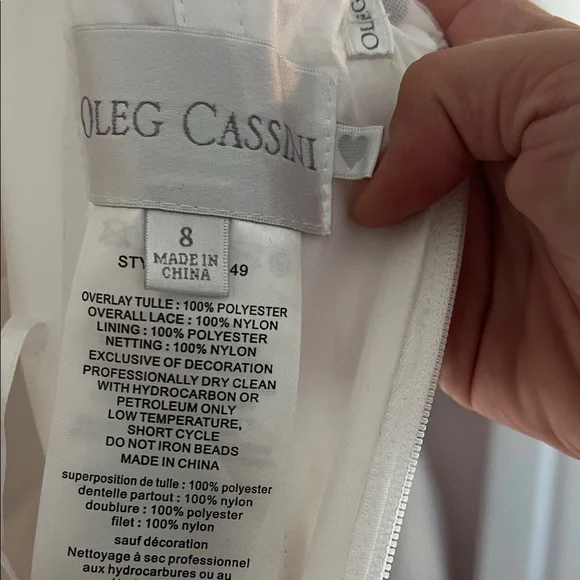 Oleg Cassini White Bridal Gown - Picture 7 of 9